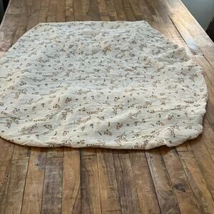 Konssy Fitted Crib Sheet 100% Cotton Light Pink Floral